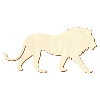 Wooden Lion V1, 48 cm Wide, Pack of 10