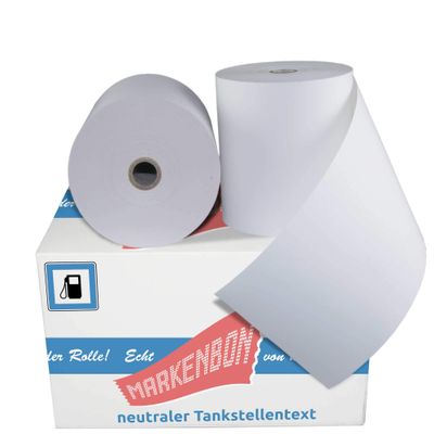 Thermal Paper Rolls with Gas Station Text, 80 m, for Citizen PHU 131 (40 Rolls)
