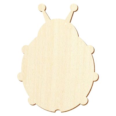 Wooden Ladybug V1, 3–50 cm Height – Crafting & Décor, 4 cm Size, Pack of 50