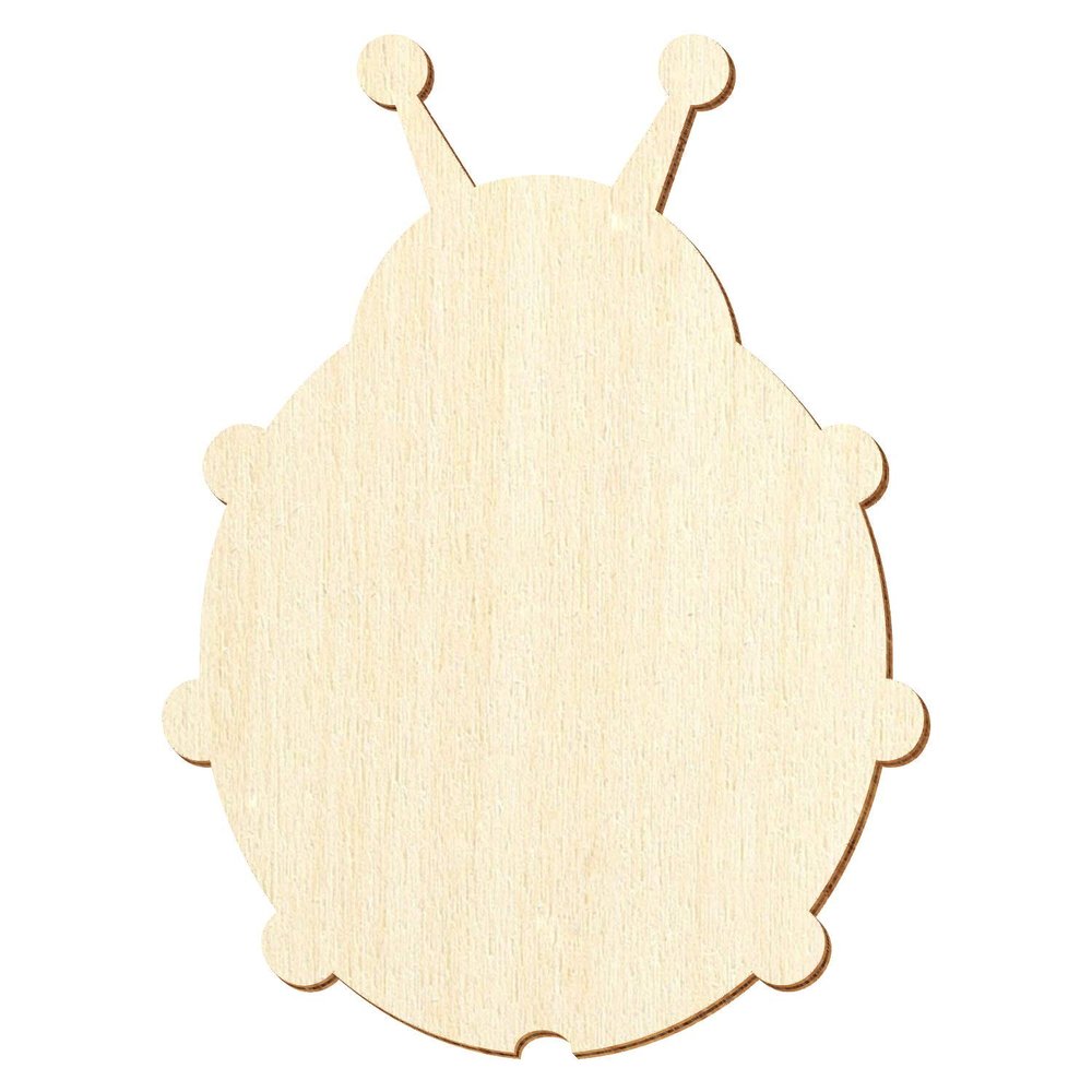 Wooden Ladybug V1, 3–50 cm Height – Crafting & Décor, 4 cm Size, Pack of 50