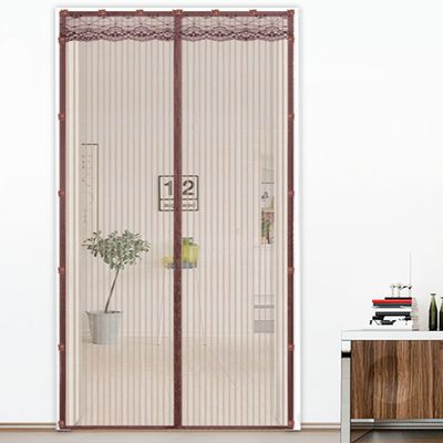 LIVEINU Magnetic Insect Screen Door Curtain, Brown, 100 x 240 cm