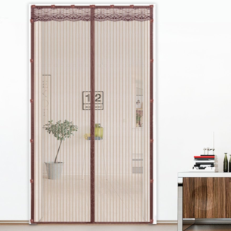 LIVEINU Magnetic Insect Screen Door Curtain, Brown, 100 x 240 cm