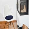 feelz Round Felt Seat Cushion, 100% Wool, Midnight Blue, 35 cm view 2