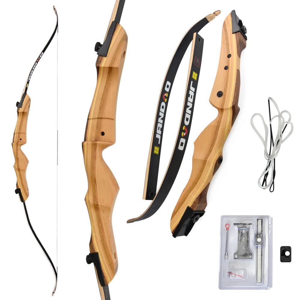 MILAEM 62/66/68/70 in. Takedown Recurve Bow, 24–40 lbs, Right-Handed (62 in., 26 lbs)