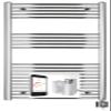 anapont Electric Towel Radiator, 1175 H x 750 W mm, Chrome/Curved view 1