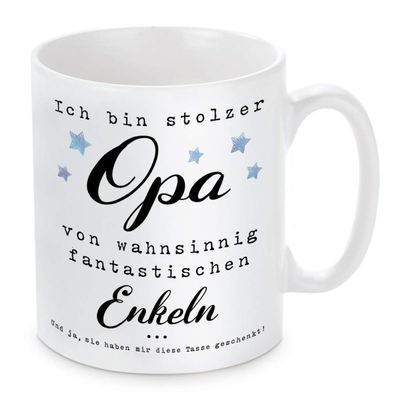Heart Message Mug – “I’m a Proud Grandpa of Grandchildren”