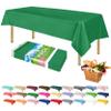 Zimpleware Green Standard Disposable Plastic Party Tablecloth, Rectangular, 137.2 x 274.3 cm, 6-Pack view 1