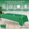 Zimpleware Green Standard Disposable Plastic Party Tablecloth, Rectangular, 137.2 x 274.3 cm, 6-Pack view 3