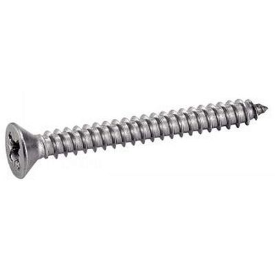 200 Stainless Steel A4 Countersunk Phillips Sheet Metal Screws 4.8 x 60, DIN 7982