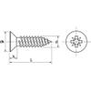 200 Stainless Steel A4 Countersunk Phillips Sheet Metal Screws 4.8 x 60, DIN 7982 view 4