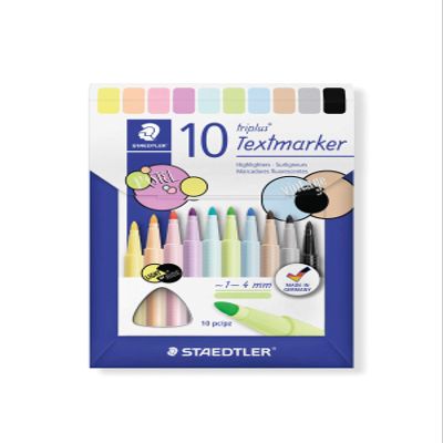 STAEDTLER triplus textsurfer 362 Highlighters, 10-Pack, Pastel