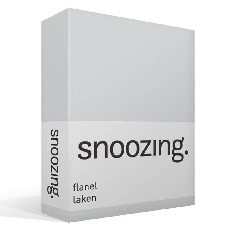 Snoozing Flannel Flat Sheet 240 x 260 cm - Gray