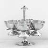 Casa Padrino Luxury Egg Cup Set with Stand and Shaker, Nickel-Plated Brass, Antique Style view 1