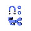 ZSHJG Compound Bow Accessory Set with D-Loop, Cable Slide and Aluminum Peep Sights, Blue view 1