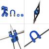 ZSHJG Compound Bow Accessory Set with D-Loop, Cable Slide and Aluminum Peep Sights, Blue view 2