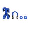 ZSHJG Compound Bow Accessory Set with D-Loop, Cable Slide and Aluminum Peep Sights, Blue view 4