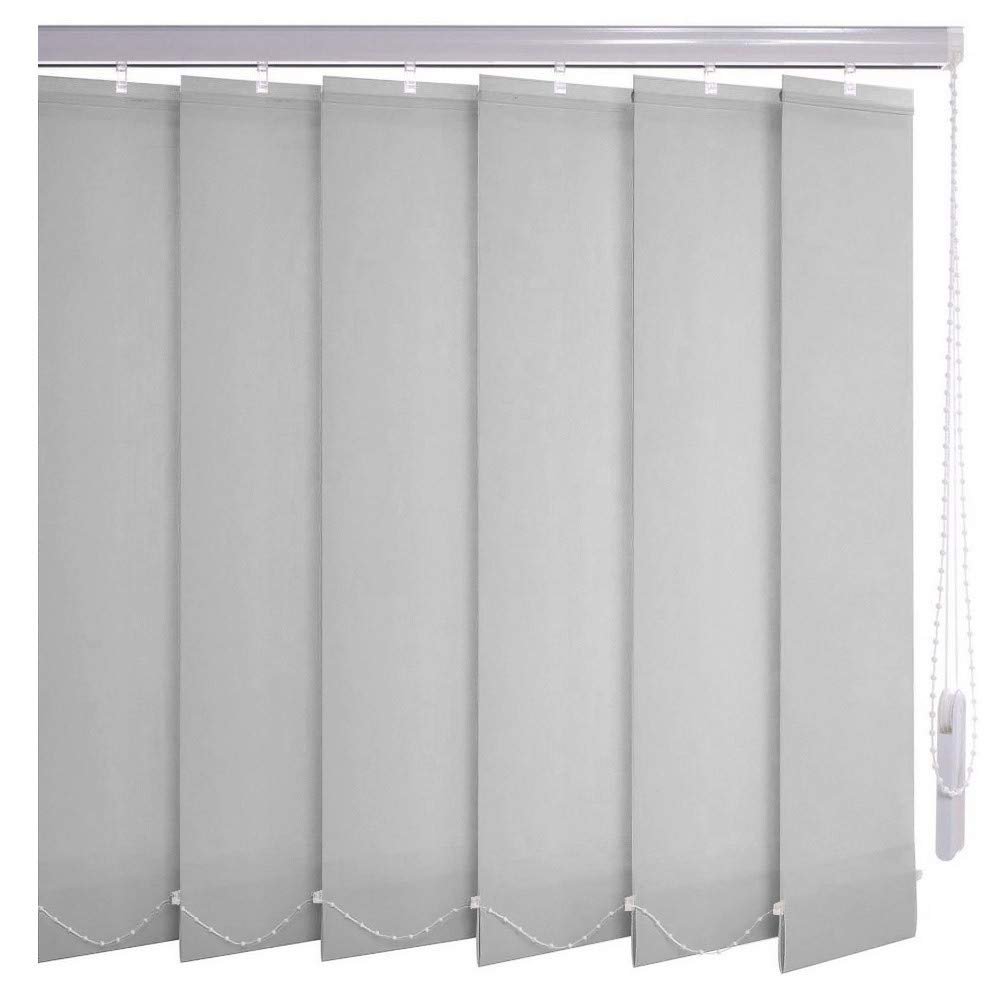 Sonnenschutz-HH Gray Vertical Blind, 195 x 140 cm, 127 mm Slats