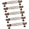 Creatwls 5-Pack Ceramic Cabinet Handles, 96 mm Hole Spacing, Retro Coffee view 1