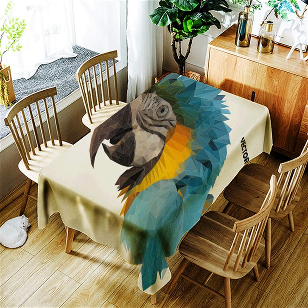Chickwin Chickw1 Washable Polyester Tablecloth, Easy-Care, Heat- and Stain-Resistant, for Dining Room, Garden or Balcony, 140 × 140 cm, E