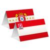 10 x Blank Place Cards for Birthday or Wedding – Red Soccer Ticket Design view 1