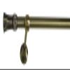 Sento 19 mm Metal Curtain Rod, Single Track, Antique Brass, Classic Dana, 320 cm view 1