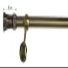 Sento 19 mm Metal Curtain Rod, Single Track, Antique Brass, Classic Dana, 320 cm view 2