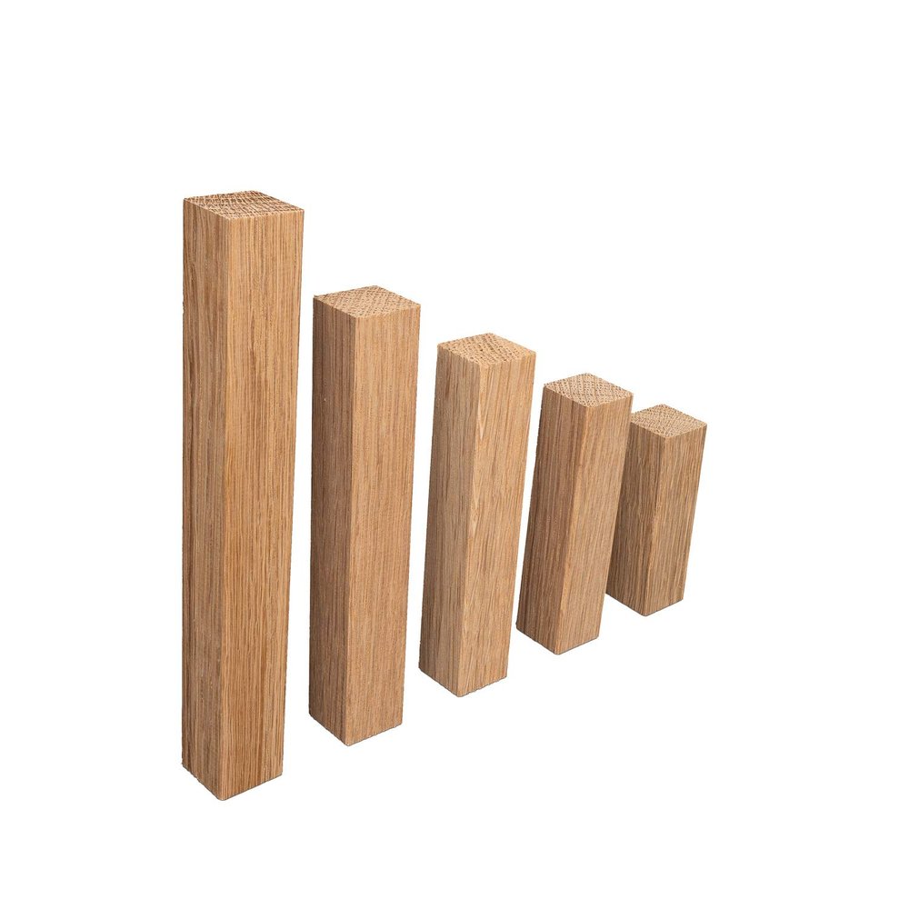 Reese Universal Baseboard Corner Block, Raw Oak, Beveled, 65 mm, 5 Pack