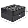 Small Portable Lockable Metal Cash Box with Key, 1 Piece, Black view 3