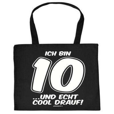 10th Birthday Cotton Tote Bag for Kids – “I’m 10 and Really Cool”