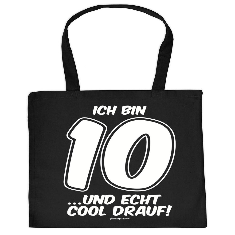10th Birthday Cotton Tote Bag for Kids – “I’m 10 and Really Cool”