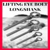 M6 Lifting Eye Bolts, Long Shank, Stainless Steel, 4-Pack view 3