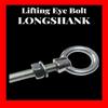 M6 Lifting Eye Bolts, Long Shank, Stainless Steel, 4-Pack view 4