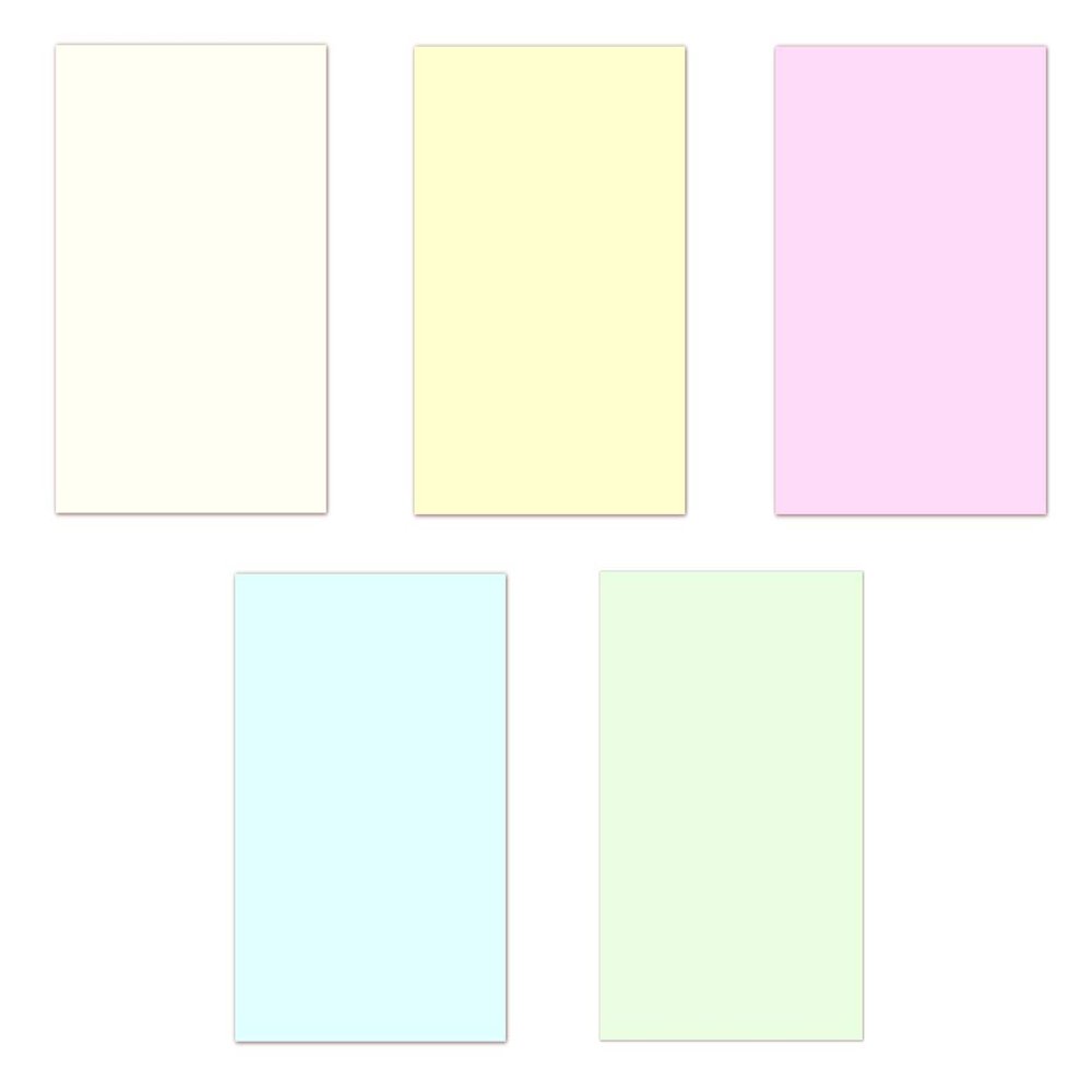 5 x 5 Sheets Colored Paper, A4, Pastel Colors