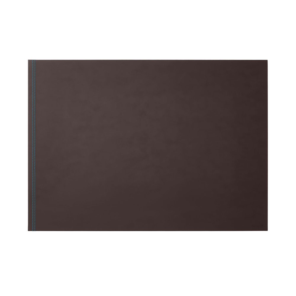 Eglooh Clio Deluxe Leather Desk Mat, Dark Brown, 90 x 60 cm