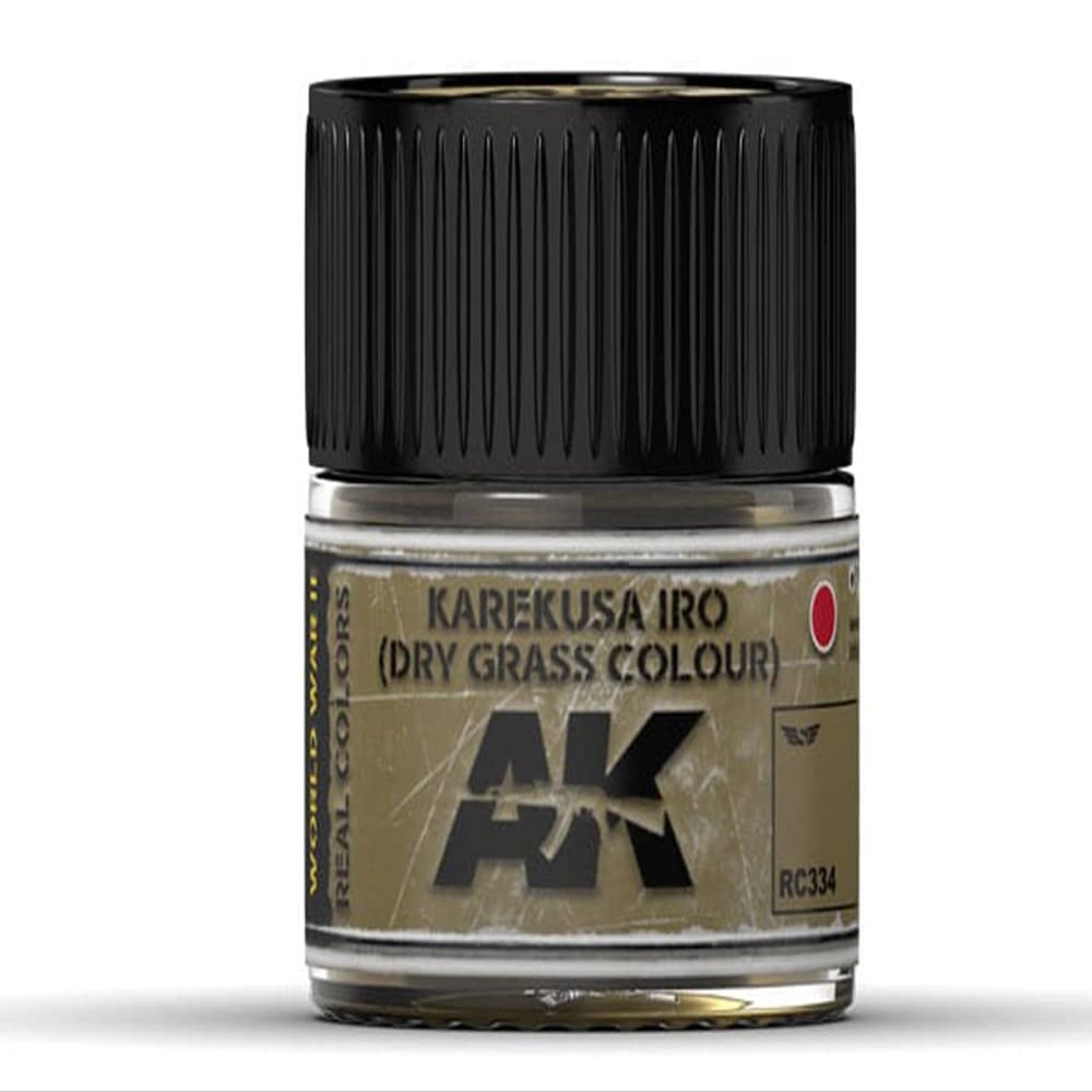AK Interactive Real Color Karekusa Iro Dry Grass Color 10 mL Acrylic Hobby Paint Bottle