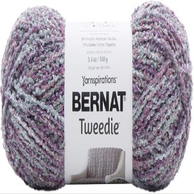 Bernat 587614 Tweedie Yarn, French Lilacs, One Size