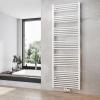 Heilmetz White Bathroom Towel Radiator, 1800 x 600 mm, Center Connection view 1