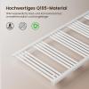 Heilmetz White Bathroom Towel Radiator, 1800 x 600 mm, Center Connection view 4