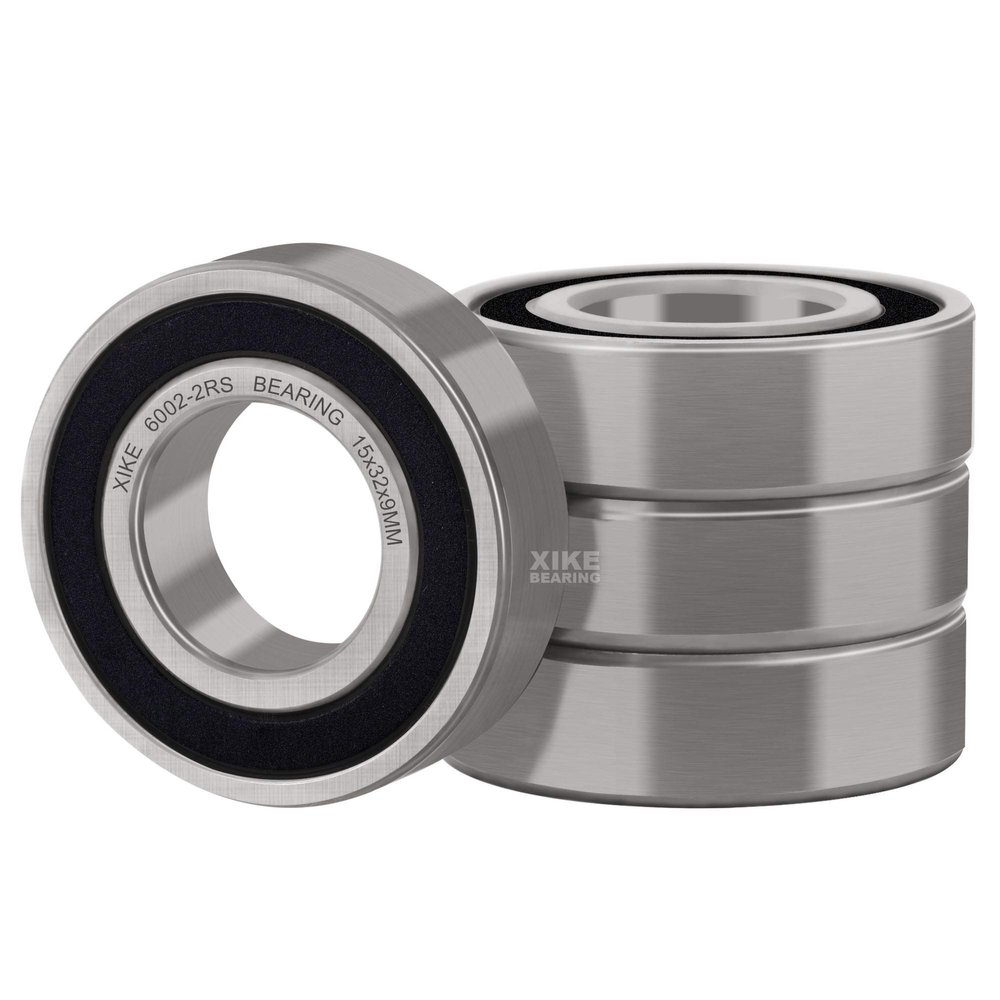 XiKe 6002-2RS Deep Groove Ball Bearings, 15 x 32 x 9 mm, 4-Pack
