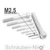 25 M2.5 x 6 mm Socket Head Cap Screws, DIN 912, A2 Stainless Steel view 3