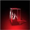 GLASFOTO.COM Raphael Angel Clock, Square Glass, 95 x 50 x 35 mm, 3D Inner Engraving in Crystal Glass, Premium Quality view 2