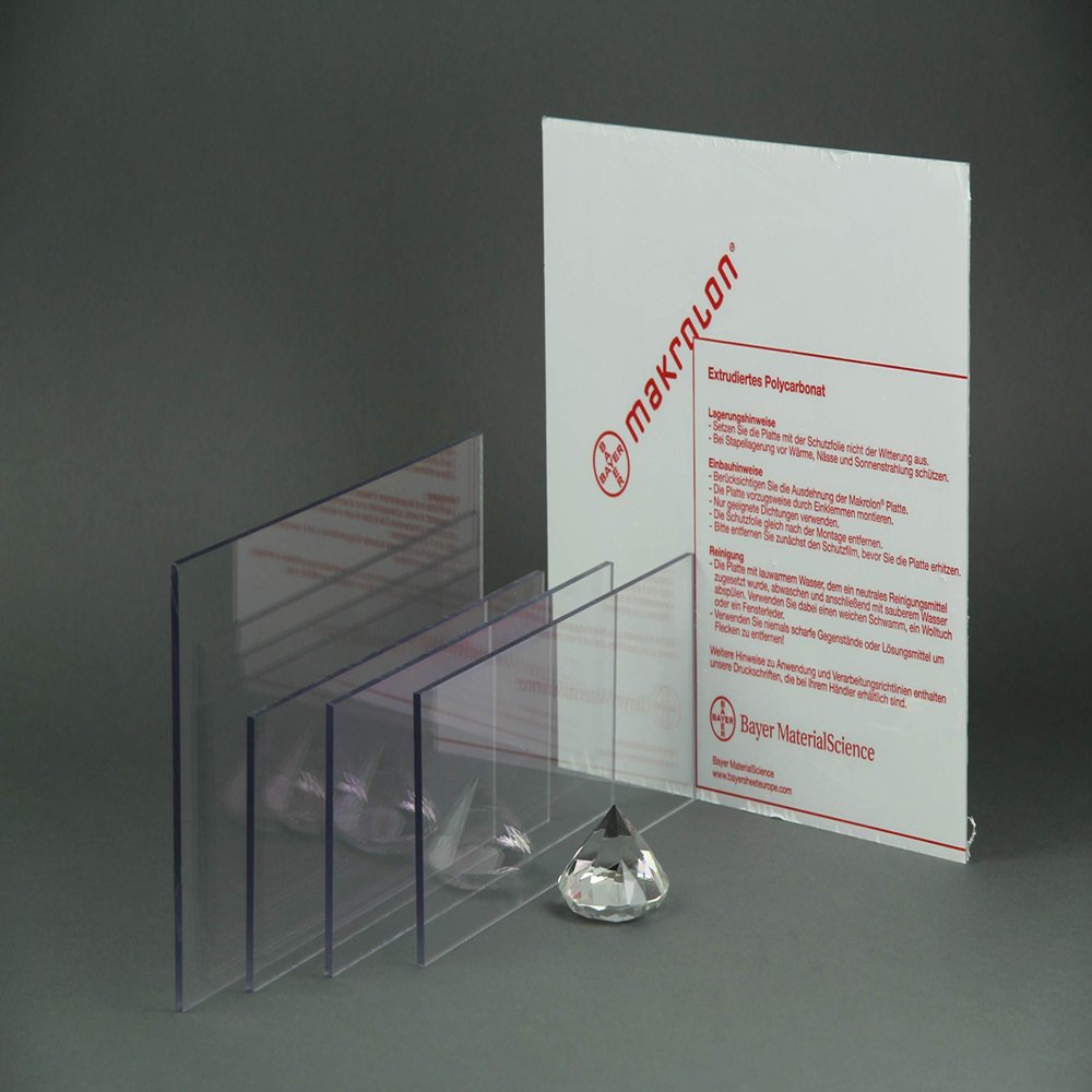 nattmann MAKROLON/Polycarbonate Sheet, Cut to Size, 10–15 mm, Clear (15 mm, 700 × 300 mm)