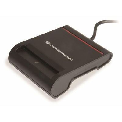 Conceptronic SCR01B Smart-ID Card Reader, USB 2.0, Black