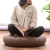 YEARLY Round Orthopedic Seat Cushion, Linen Chair Pad, Sky Blue, 20 x 20 in view 2