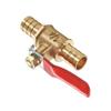 Sourcing Map Brass Ball Valve, 10 mm Barb x 10 mm Barb, 180° Handle view 2