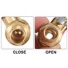 Sourcing Map Brass Ball Valve, 10 mm Barb x 10 mm Barb, 180° Handle view 3