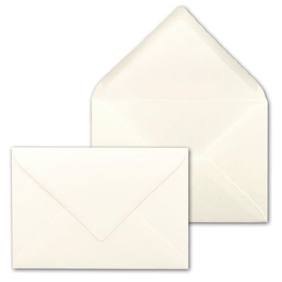 700 C6 Envelopes with Wavy-Cut Edges, Natural White, 114 x 162 mm