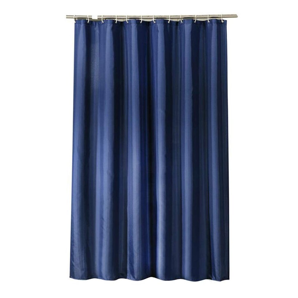 GUOCU Dark Blue Polyester Shower Curtain, 200 x 180 cm