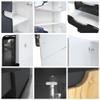 Vladon Logan Complete Office Furniture Set, Made in Germany, Matte Black Carcass/Silk-Matte Light Gray Fronts view 4