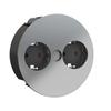 BACHMANN TWIST 2x grounded outlets, ferrules, grounded mounting plug, chrome, 2 m view 1